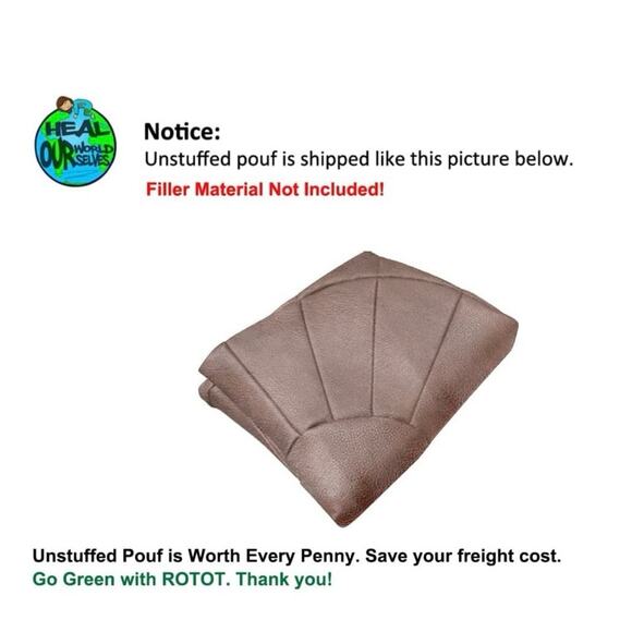 ROTOT Decorative Pouf, Ottoman, Bean Bag Chair,Foot Rest, Storage Unstuffed - Picture 6 of 8